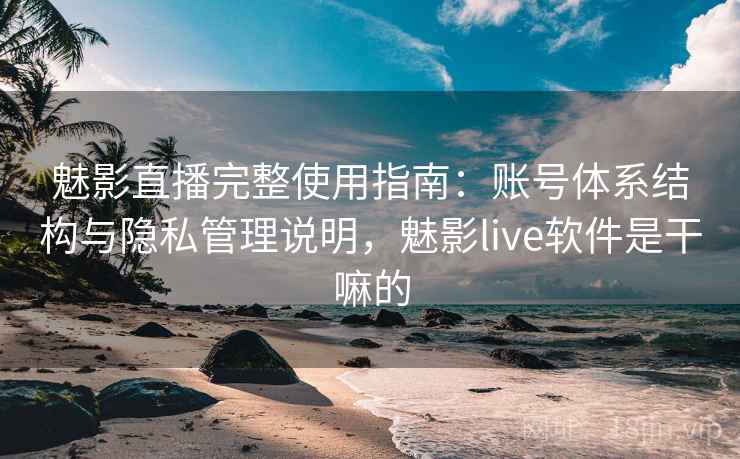 魅影直播完整使用指南：账号体系结构与隐私管理说明，魅影live软件是干嘛的
