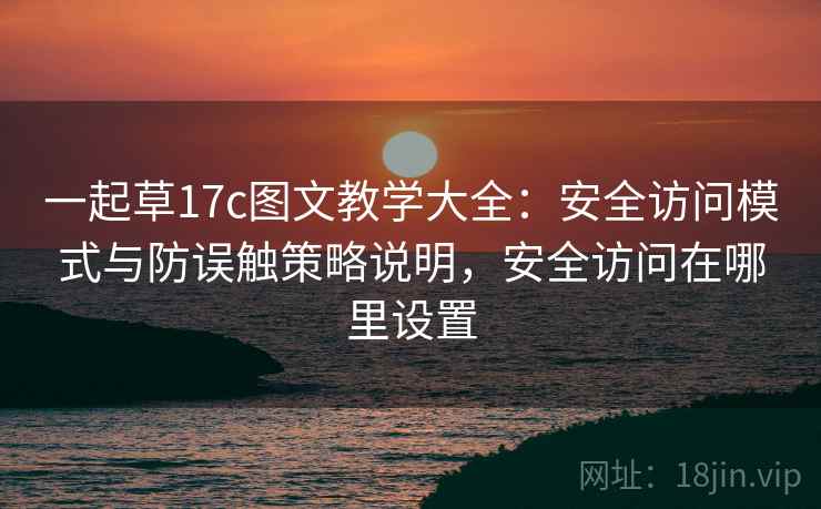 一起草17c图文教学大全：安全访问模式与防误触策略说明，安全访问在哪里设置